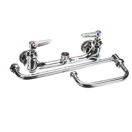 T&S BRASS Double Pantry Faucet, Wall Mount, 8C/C, 18 Double J B-0265